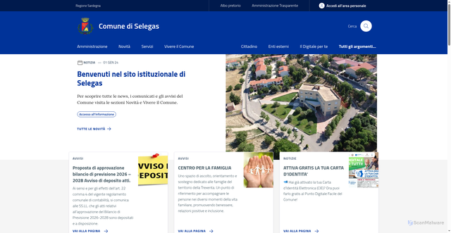 Security scan screenshot of https://www.comune.selegas.su.it/