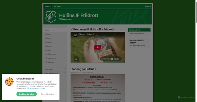 Security scan screenshot of https://hulansfriidrott.se