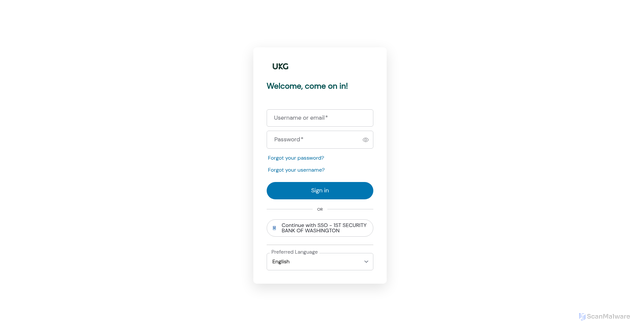 Security scan screenshot of https://fsbwa.ukg.net