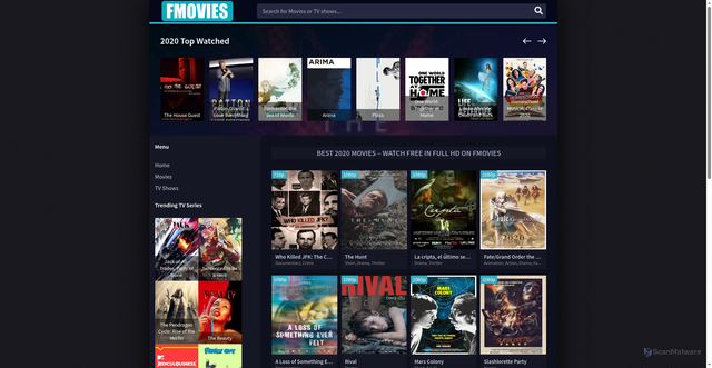 Security scan screenshot of https://fimovies.net/year-movies/2020/
