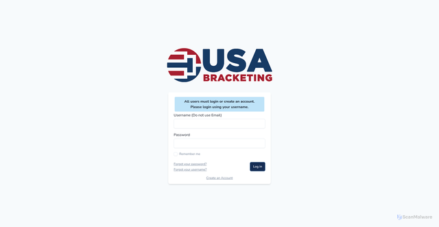 Security scan screenshot of https://www.usabracketing.com