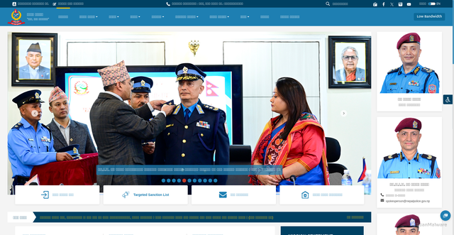 Security scan screenshot of https://nepalpolice.gov.np//