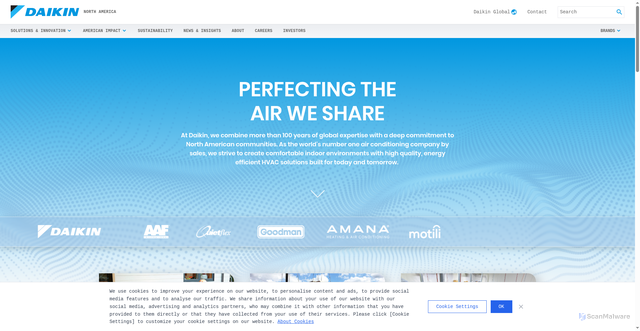 Security scan screenshot of https://northamerica-daikin.com