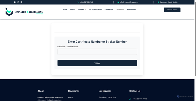 Security scan screenshot of https://inspectify-sa-com-3k220000050146-dp6ylf73jt7e.edgeone.dev/