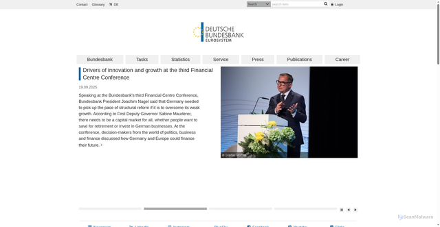 Security scan screenshot of https://www.bundesbank.de/en