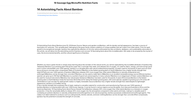 Security scan screenshot of https://triciasyzsitus-dpz7yaqmqwtv.edgeone.app/14-astonishing-facts-about-bamboo.html