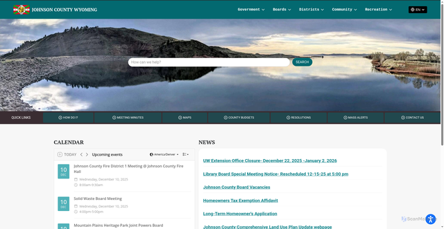 Security scan screenshot of https://www.johnsoncowy.gov/