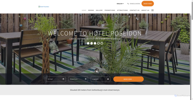 Security scan screenshot of https://www.hotelposeidon.com/