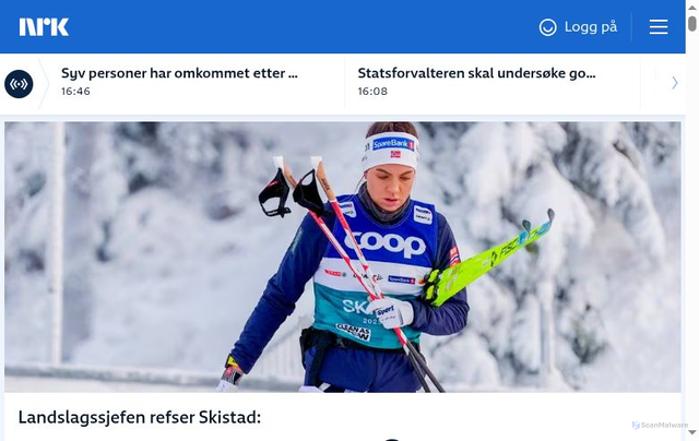 Security scan screenshot of https://www.nrk.no/