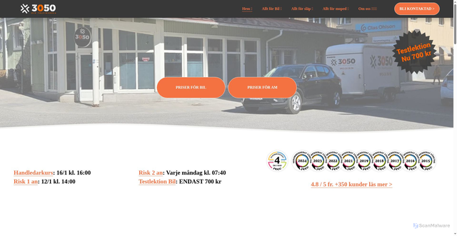 Security scan screenshot of https://Www.3050.se