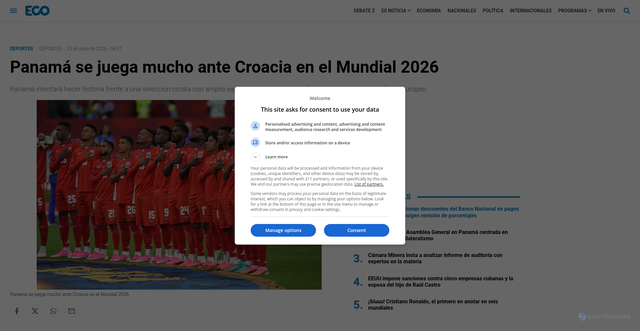 Security scan screenshot of https://www.ecotvpanama.com/deportes/panama-se-juega-mucho-croacia-el-mundial-2026-n6082982
