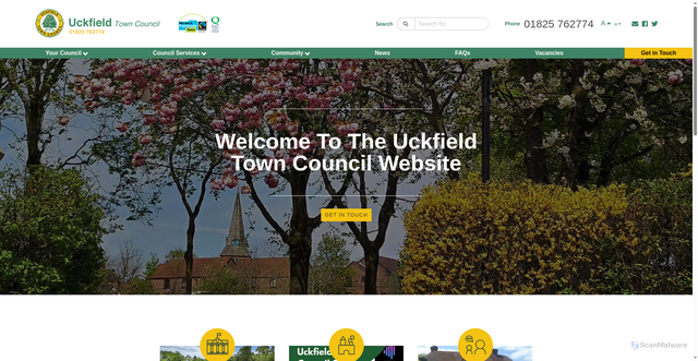 Security scan screenshot of https://www.uckfieldtc.gov.uk/