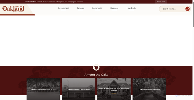 Security scan screenshot of https://oaklandfl.gov/