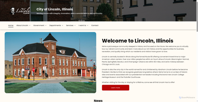 Security scan screenshot of https://lincolnil.gov/