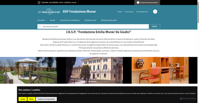 Security scan screenshot of https://www.fondazionemuner.it/