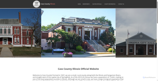 Security scan screenshot of https://casscountyil.gov/