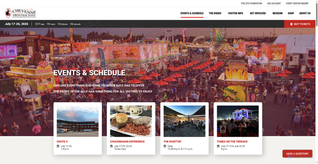 Security scan screenshot of https://cfdrodeo.com/events-schedule/