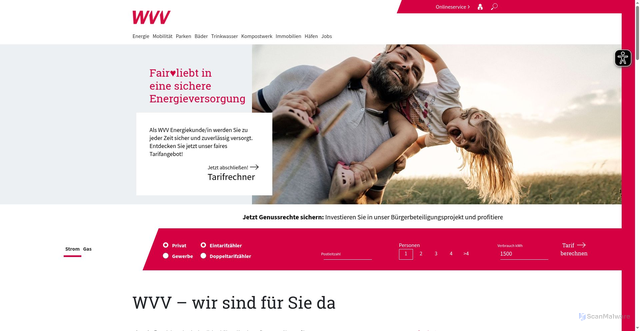 Security scan screenshot of https://wvv.de