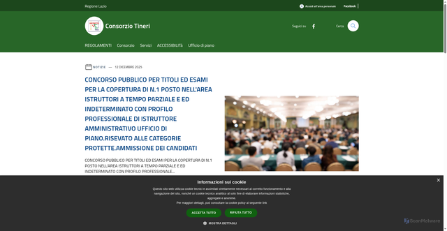 Security scan screenshot of https://www.consorziotineri.it/it
