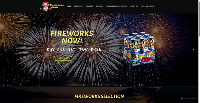 Security scan screenshot of https://fireworksnow.com/