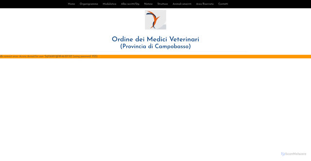 Security scan screenshot of https://www.veterinari.cb.it