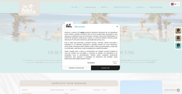 Security scan screenshot of https://thepointjetski.com/