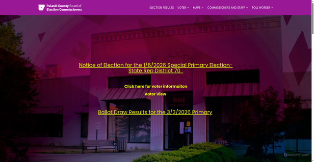 Security scan screenshot of https://votepulaskiar.gov/