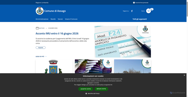 Security scan screenshot of https://www.comune.assago.mi.it