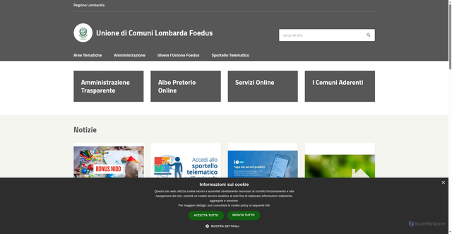 Security scan screenshot of https://www.uclfoedus.it