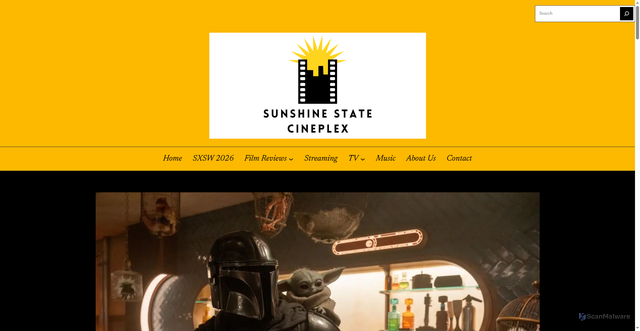Security scan screenshot of https://sunshinestatecineplex.com/2026/05/23/mandalorian-and-grogu-movie/