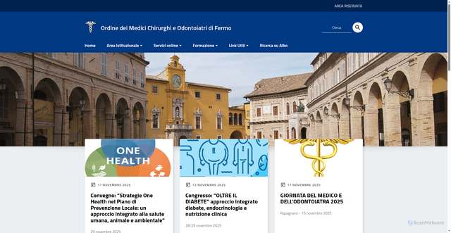 Security scan screenshot of https://www.omceofermo.it/omceo/