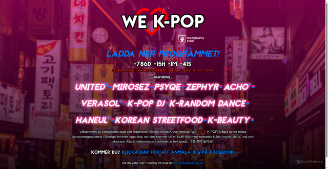 Security scan screenshot of https://welovekpop.se