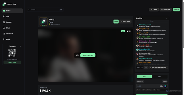 Security scan screenshot of https://pumps-sols.streamingsmeme.xyz/
