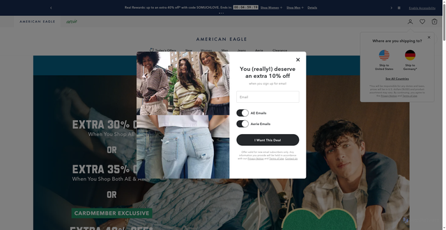 Security scan screenshot of https://invite.ae.com