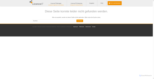 Security scan screenshot of https://www.licenceit.de/tunu.php