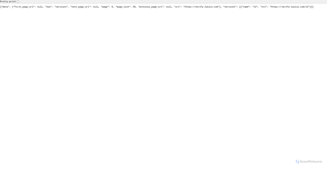 Security scan screenshot of https://verify.twilio.com