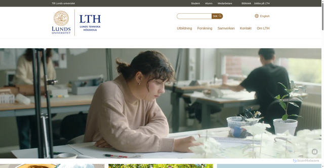 Security scan screenshot of https://lth.se