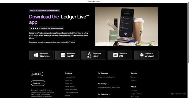 Security scan screenshot of https://startd-livedesktop.wixstudio.com/enus