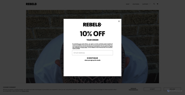 Security scan screenshot of https://rebel8.com/?srsltid=AfmBOorVDvsw-6pEwrVLdC7m7ZAer7uRmuc5huLqIhOualT3w2RdQ6ws