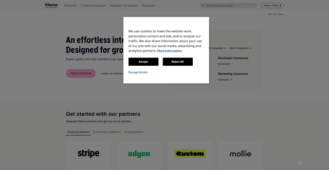 Security scan screenshot of https://docs.klarna.com/
