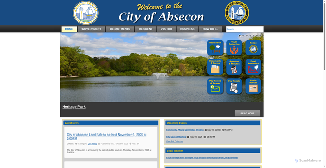 Security scan screenshot of https://abseconnj.gov/