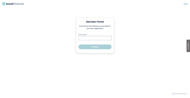 Security scan screenshot of https://member-portal.breadpayments.com