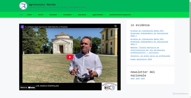Security scan screenshot of https://www.agrotecnicimarche.it/