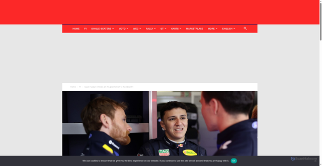 Security scan screenshot of https://formularapida.net/en/isack-hadjar-reflects-on-his-promotion-to-red-bull-f1/