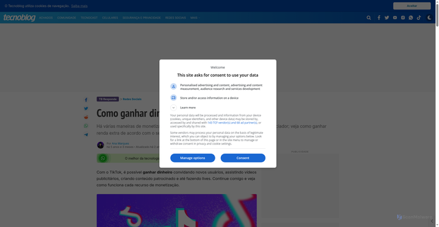 Security scan screenshot of https://pesquisapaga.pages.dev/