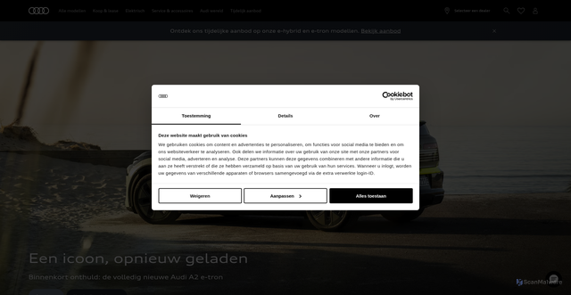 Security scan screenshot of https://audi.nl