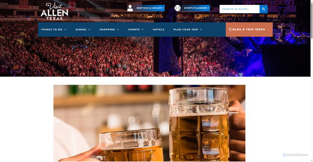 Security scan screenshot of https://visitallentexas.com/blog/event/oktoberfest/