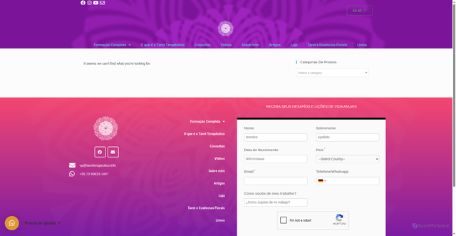 Security scan screenshot of https://tarotterapeutico.info