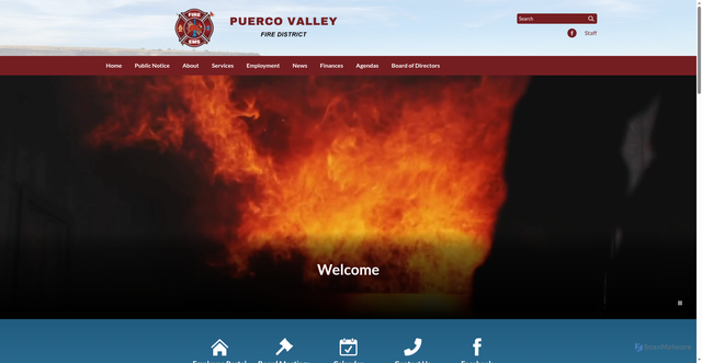 Security scan screenshot of https://www.puercovalleyfireaz.gov/