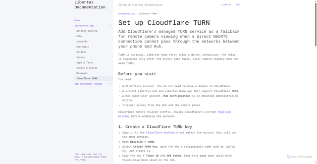 Security scan screenshot of https://smartonlabs-doc.pages.dev/smartphone_app/cloudflare_turn/